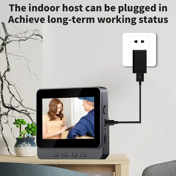 Smart Wireless Doorbell Camera with 4.3-Inch Display