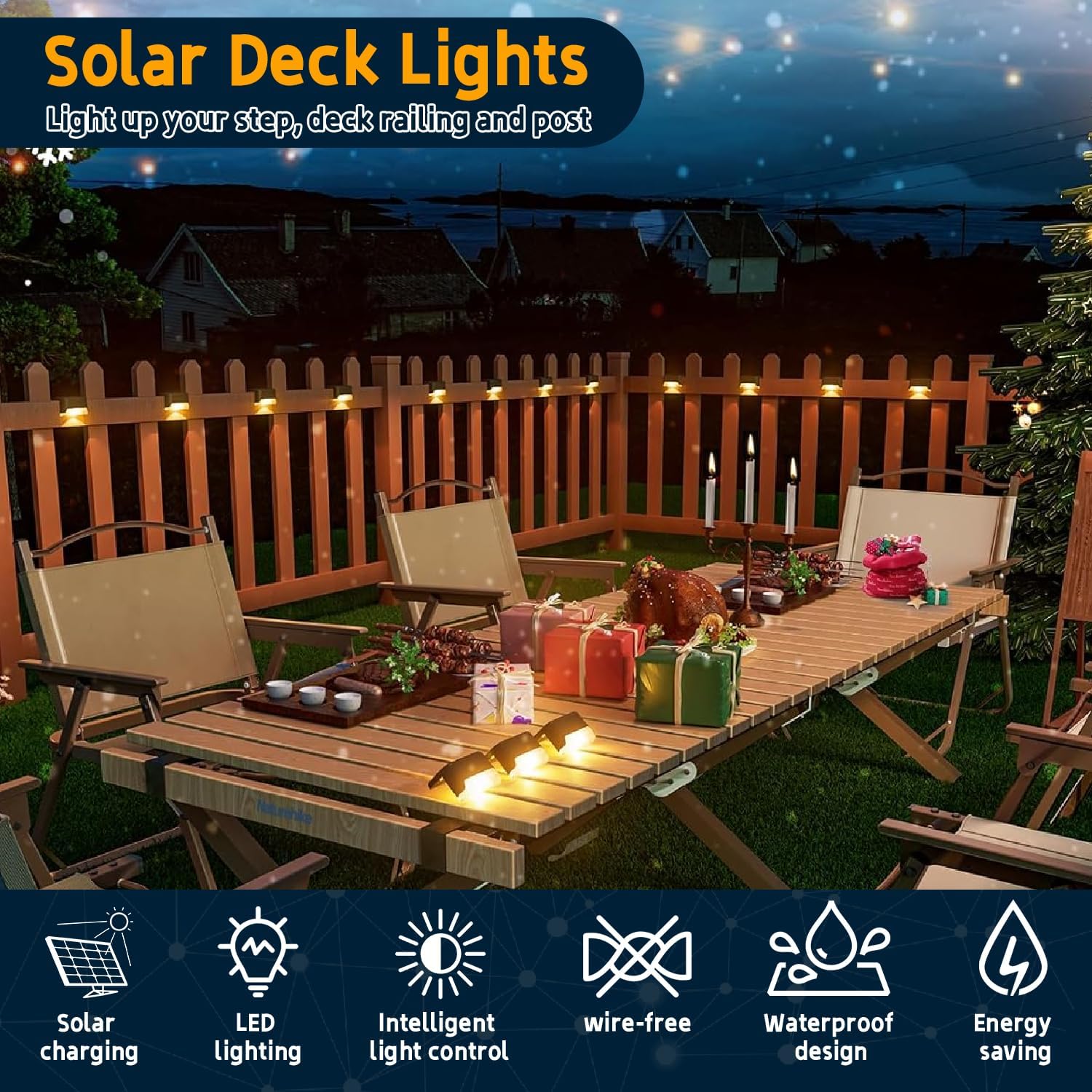 Cordless Solar-Powered LED Light for Outdoor Spaces