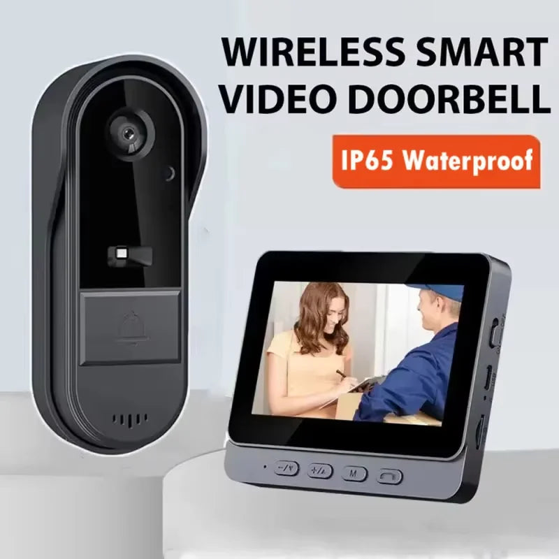 Smart Video Doorbell with Intercom and 4.3-Inch Display