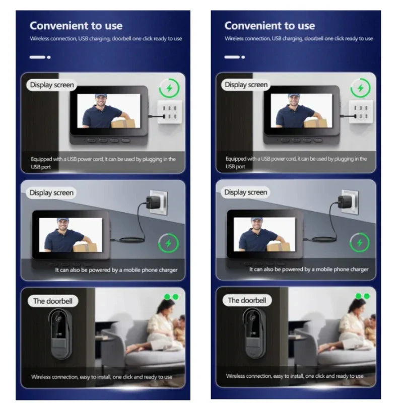 Smart Video Doorbell with Intercom and 4.3-Inch Display