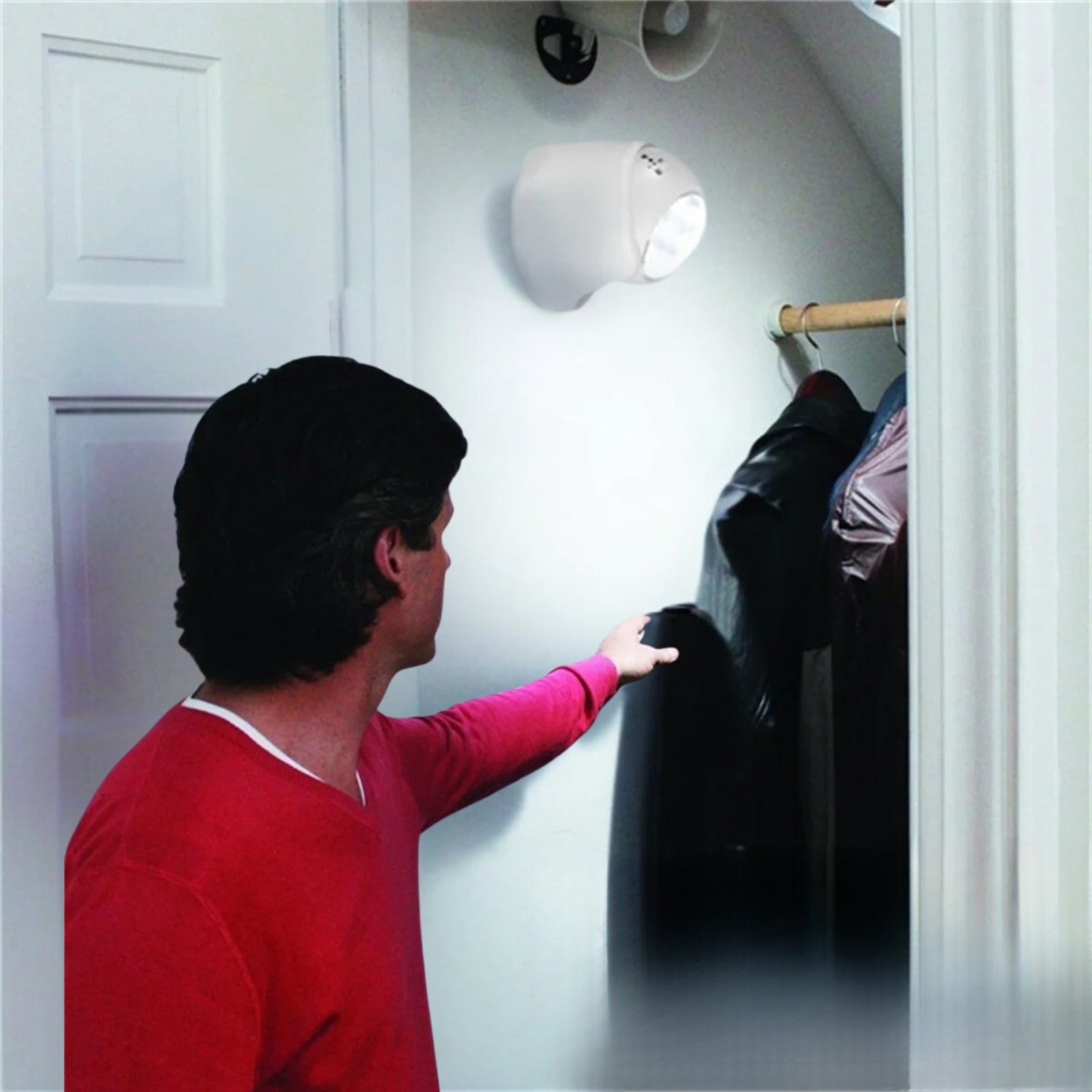Smart Motion-Activated LED Wall Light with Adjustable Head