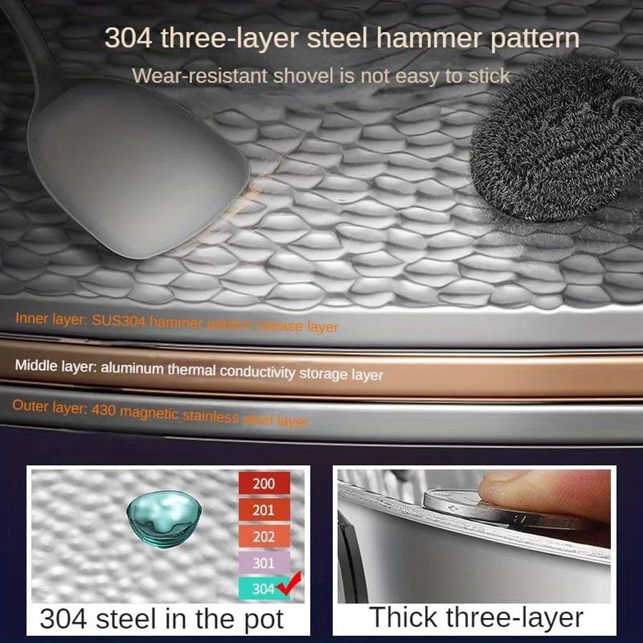 30 cm Round Bottom Wok | Induction Compatible | Non-Coated & Non-Stick
