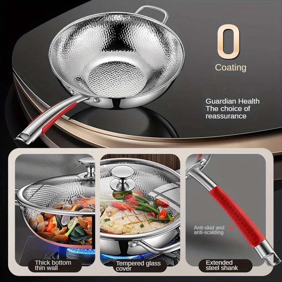 30 cm Round Bottom Wok | Induction Compatible | Non-Coated & Non-Stick