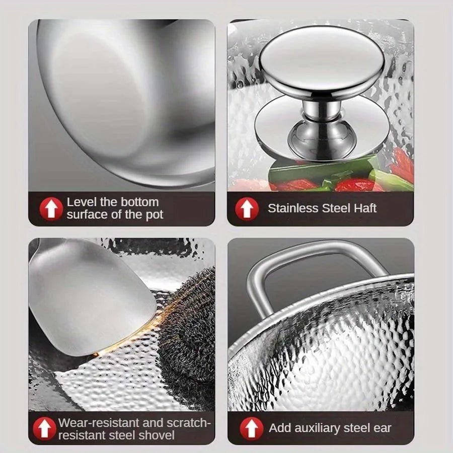 30 cm Round Bottom Wok | Induction Compatible | Non-Coated & Non-Stick