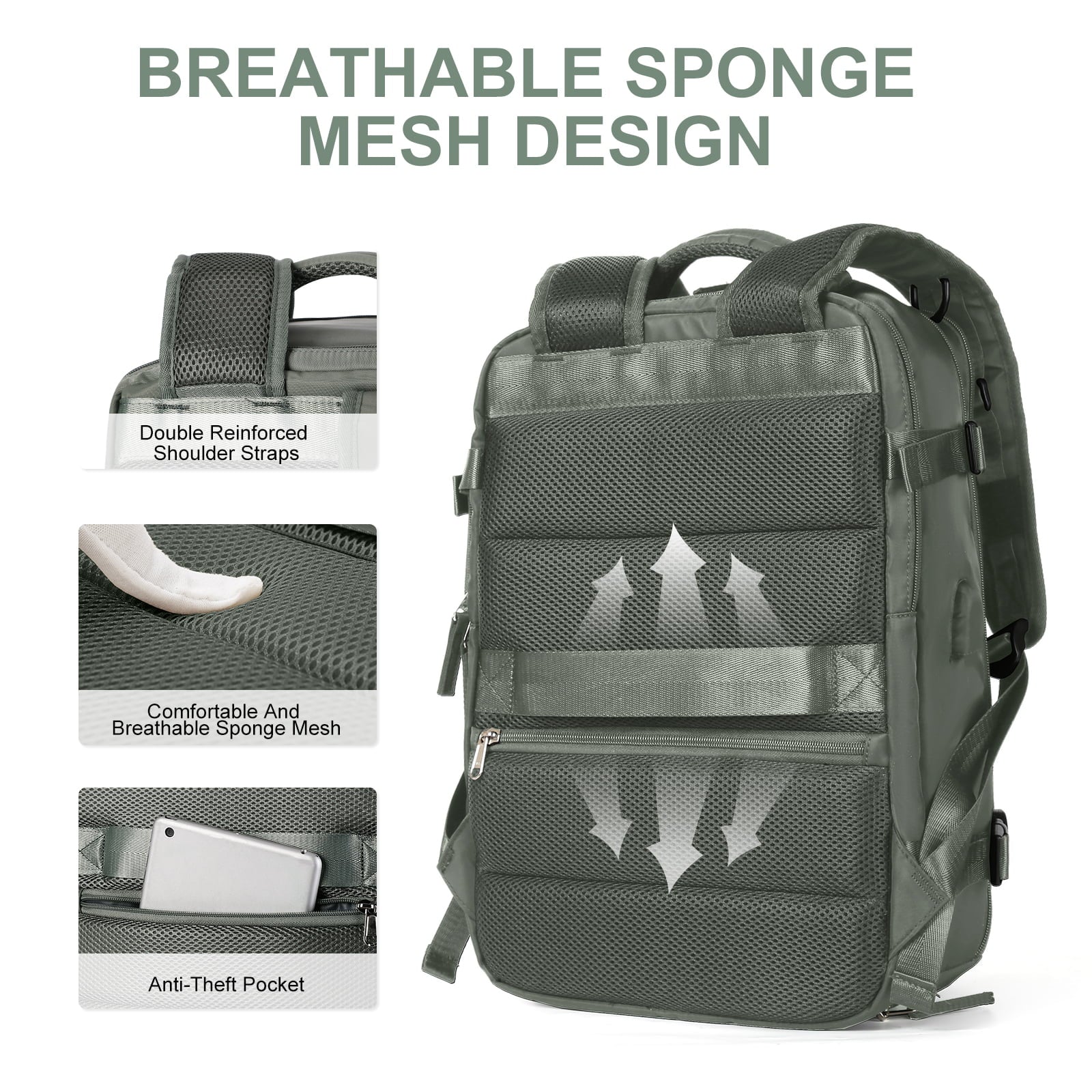Adventure-Ready Waterproof Backpack with USB Charging Port