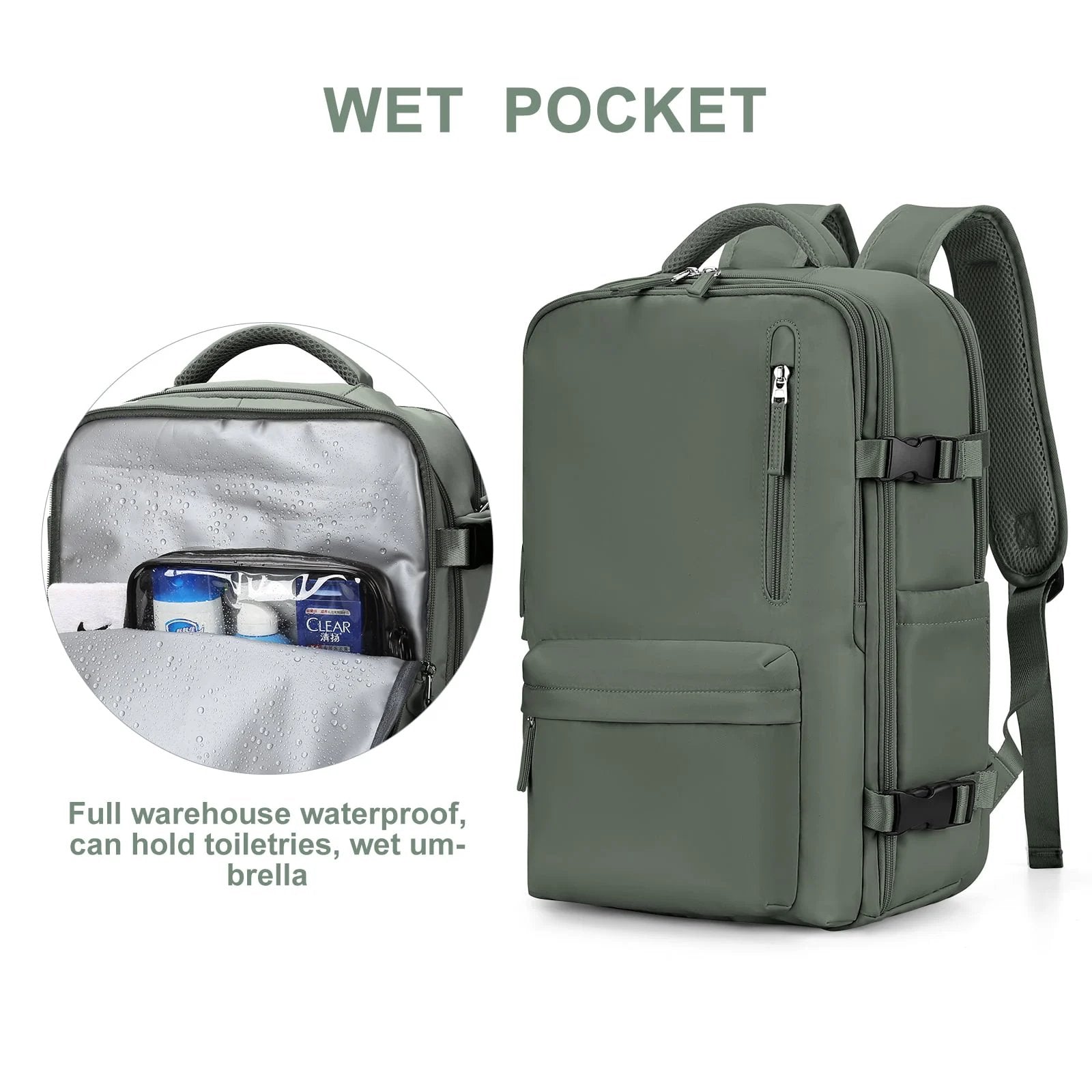Adventure-Ready Waterproof Backpack with USB Charging Port