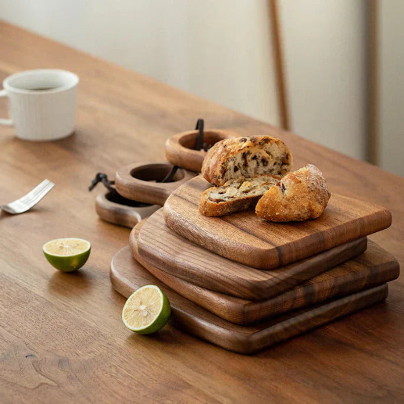 Premium Walnut Cutting Board Duo with Convenient Handles
