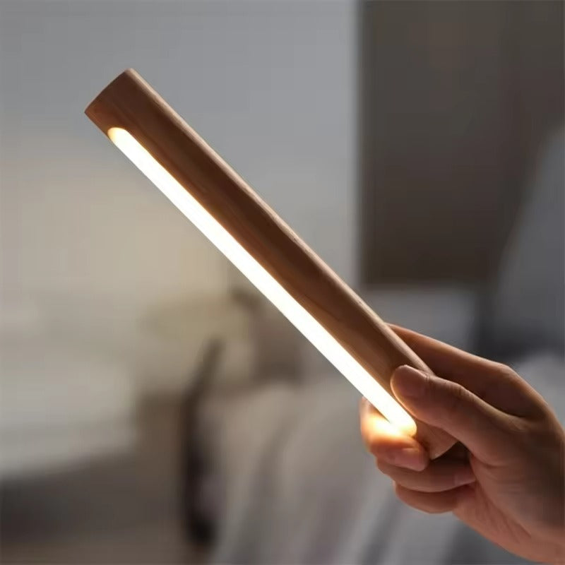 Stylish Wall-Mounted Light Fixture with 9W LED and Wood Accents