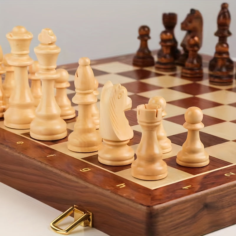 Elegant Solid Wood Chess Set for Engaging Gameplay