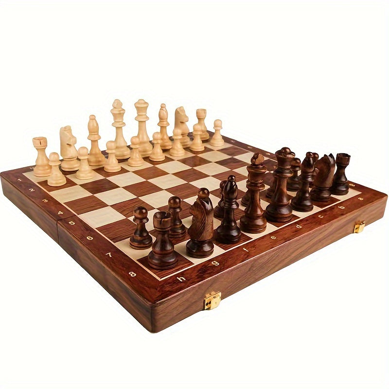 Elegant Solid Wood Chess Set for Engaging Gameplay