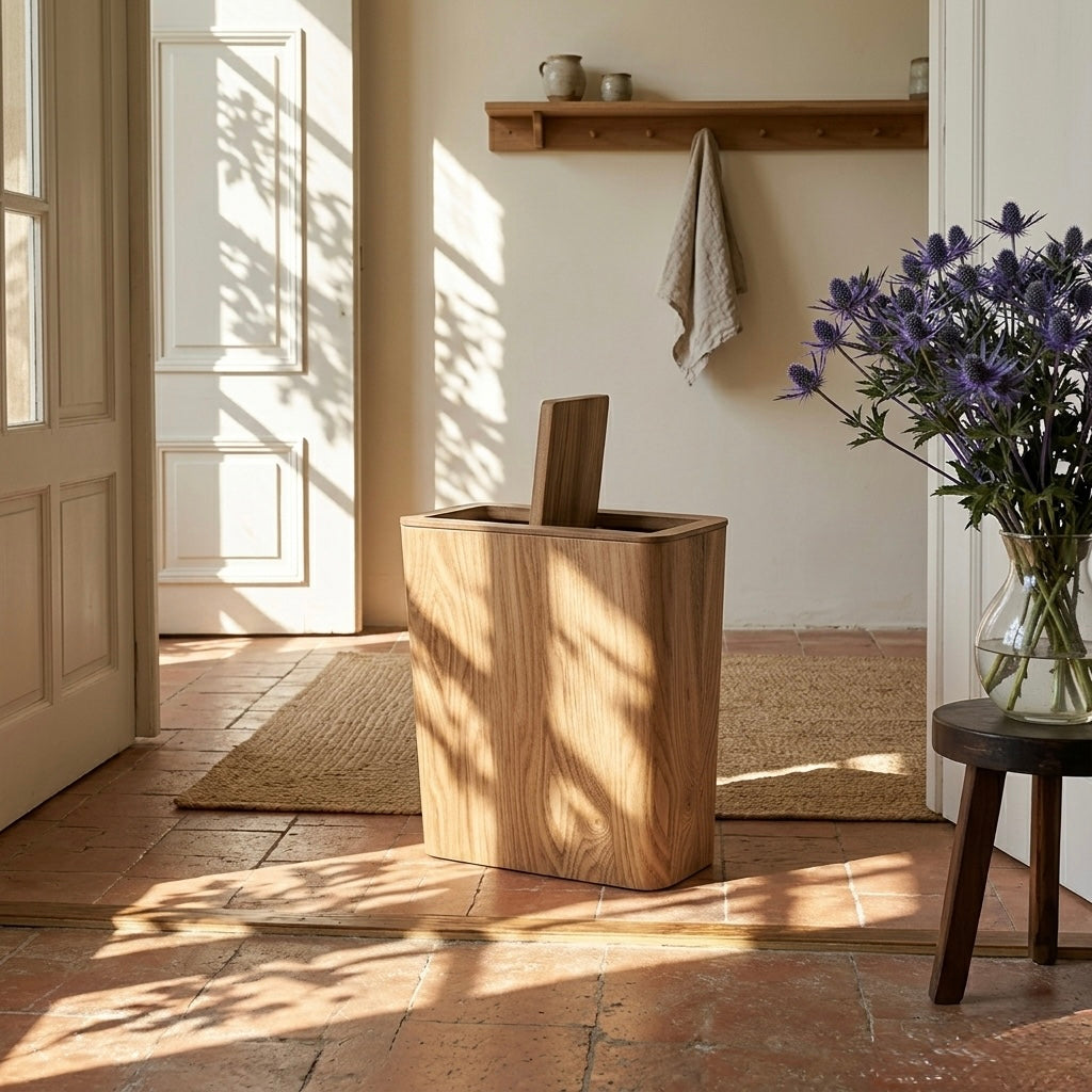 Elegant Dual-Layer Kitchen Waste Bin with Swivel Lid