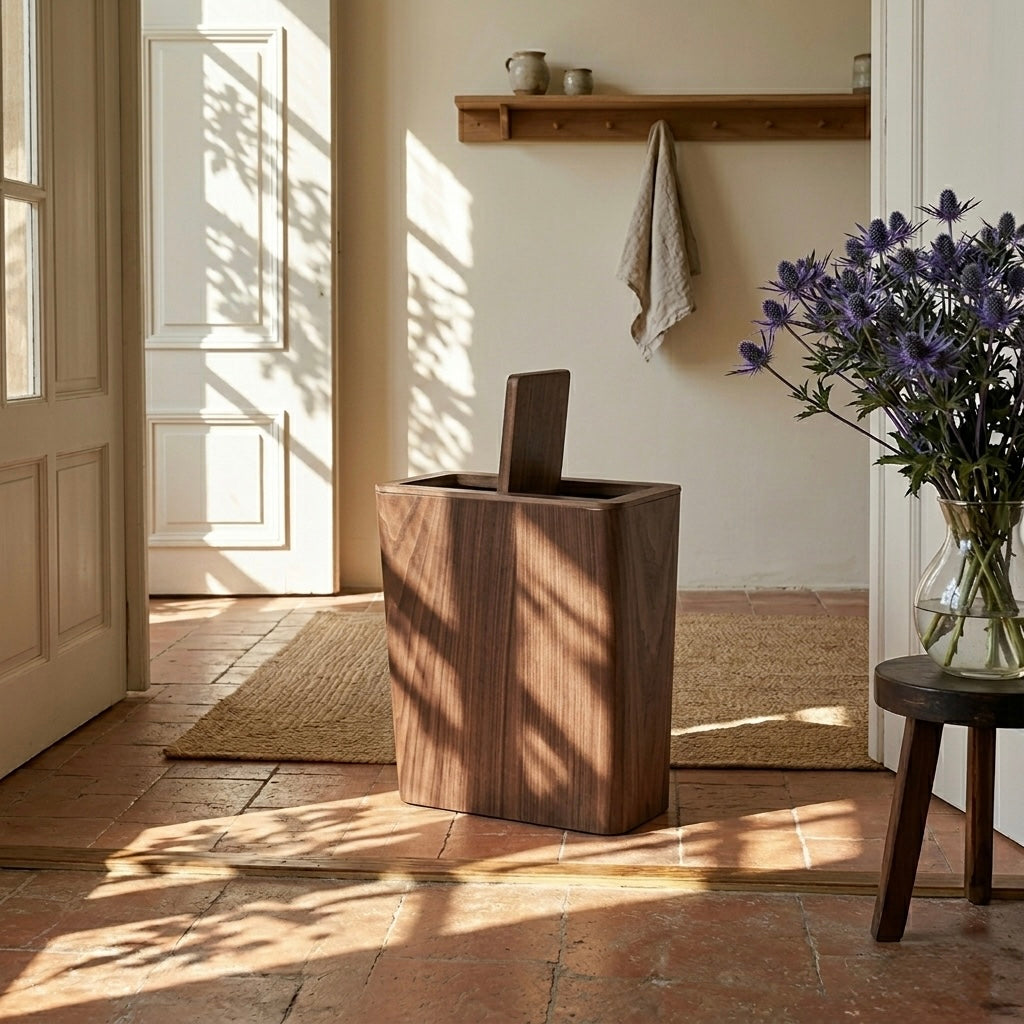Elegant Dual-Layer Kitchen Waste Bin with Swivel Lid