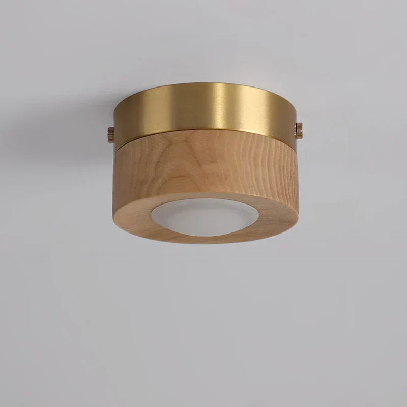 Rustic Elegance LED Ceiling Light in Walnut Finish