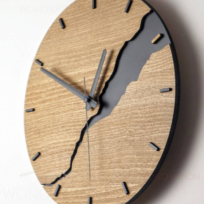 Elegant Square Wooden Wall Clock - 30 x 30 cm with Custom Dials