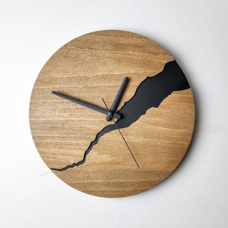 Elegant Square Wooden Wall Clock - 30 x 30 cm with Custom Dials