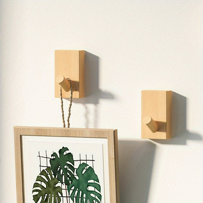 Stylish Wood Wall Hooks - Set of 2 for Home Organization
