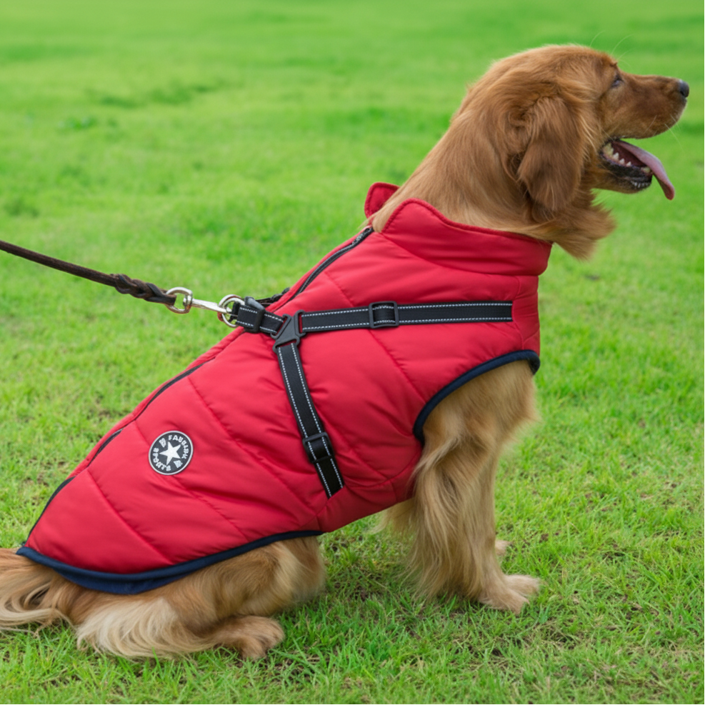 CanineGuard - Insulated Waterproof Dog Jacket with Harness Feature