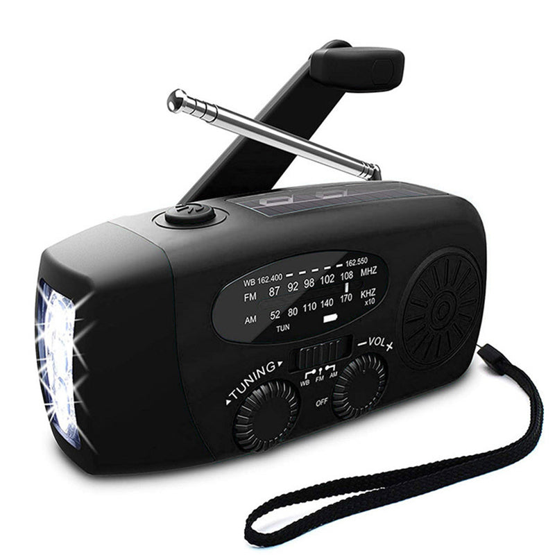 Emergency Ready Radio – Hand Crank, Solar, Light & Charger