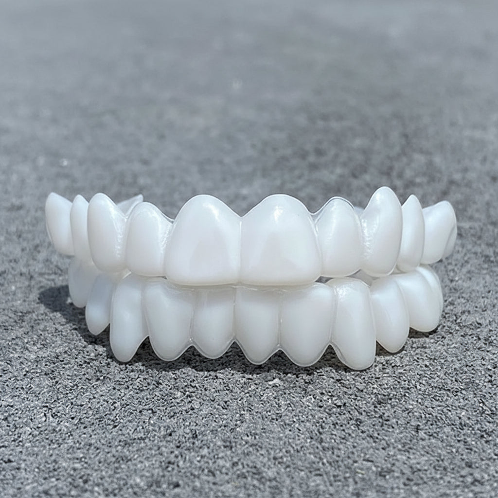 Stylish Dental Enhancer with Bright White Lenses