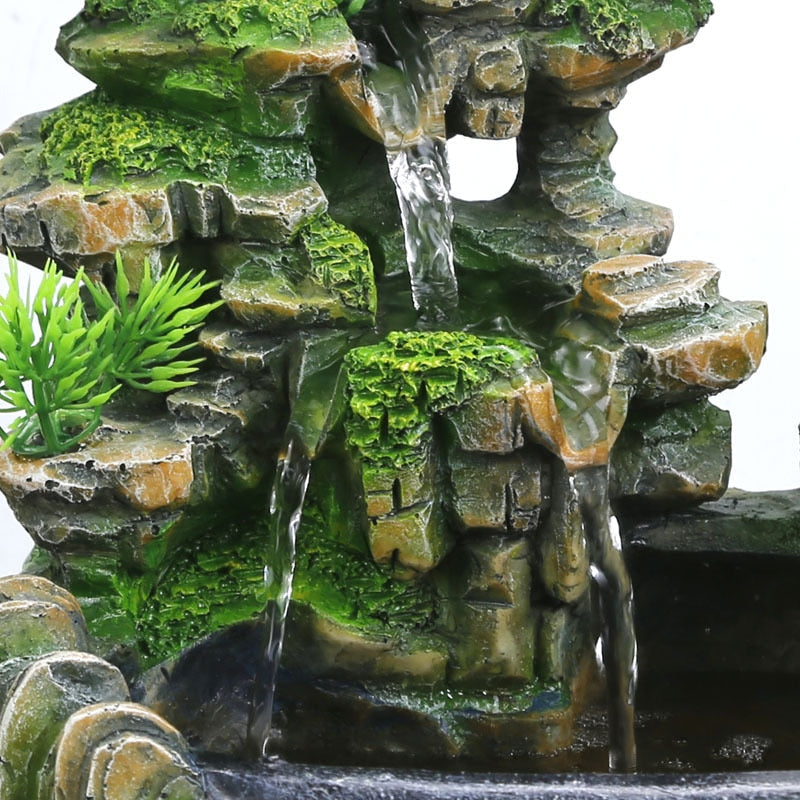 Tranquil Waters Tabletop Fountain with LED Illumination
