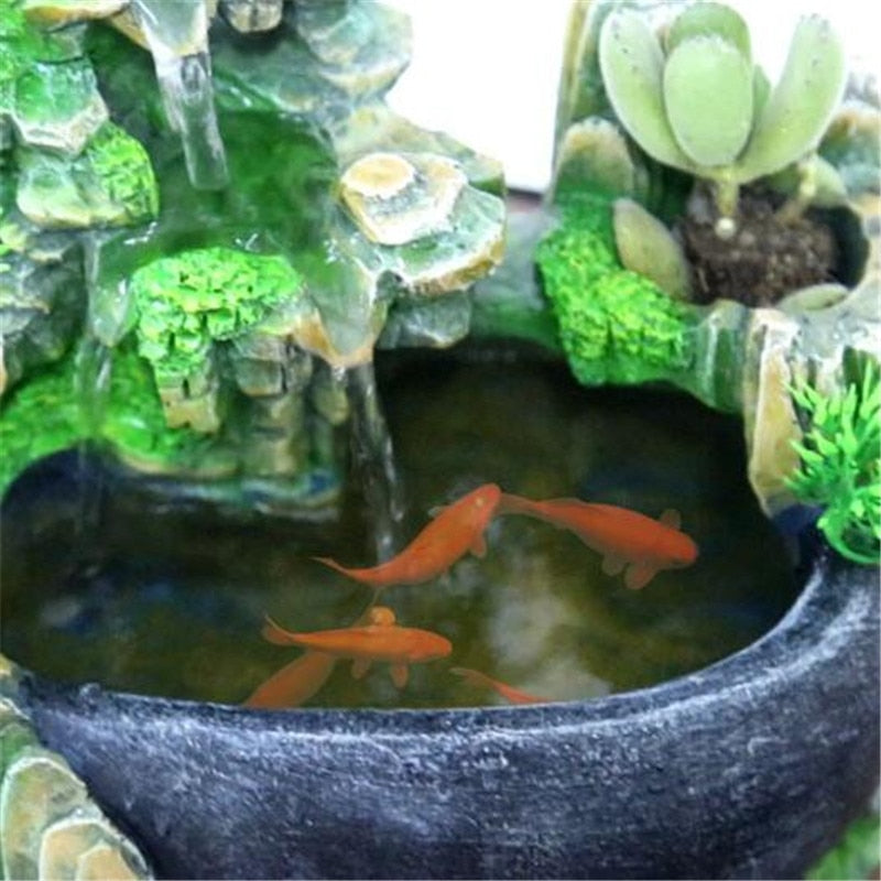 Tranquil Waters Tabletop Fountain with LED Illumination