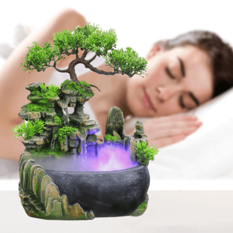 Tranquil Waters Tabletop Fountain with LED Illumination