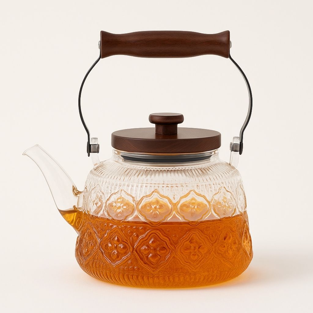 Elegant Infuser Teapot with Wooden Handle - 1000ml