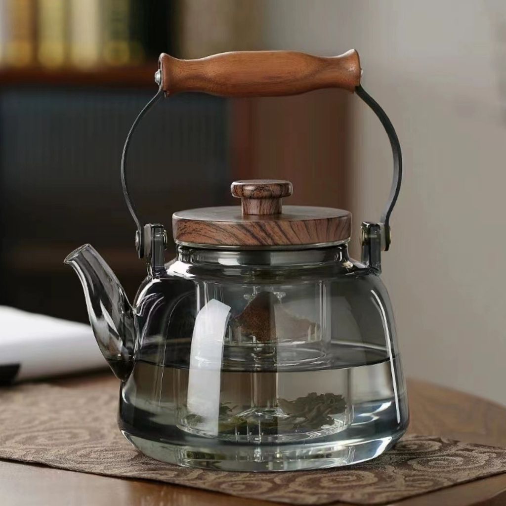 Elegant Infuser Teapot with Wooden Handle - 1000ml