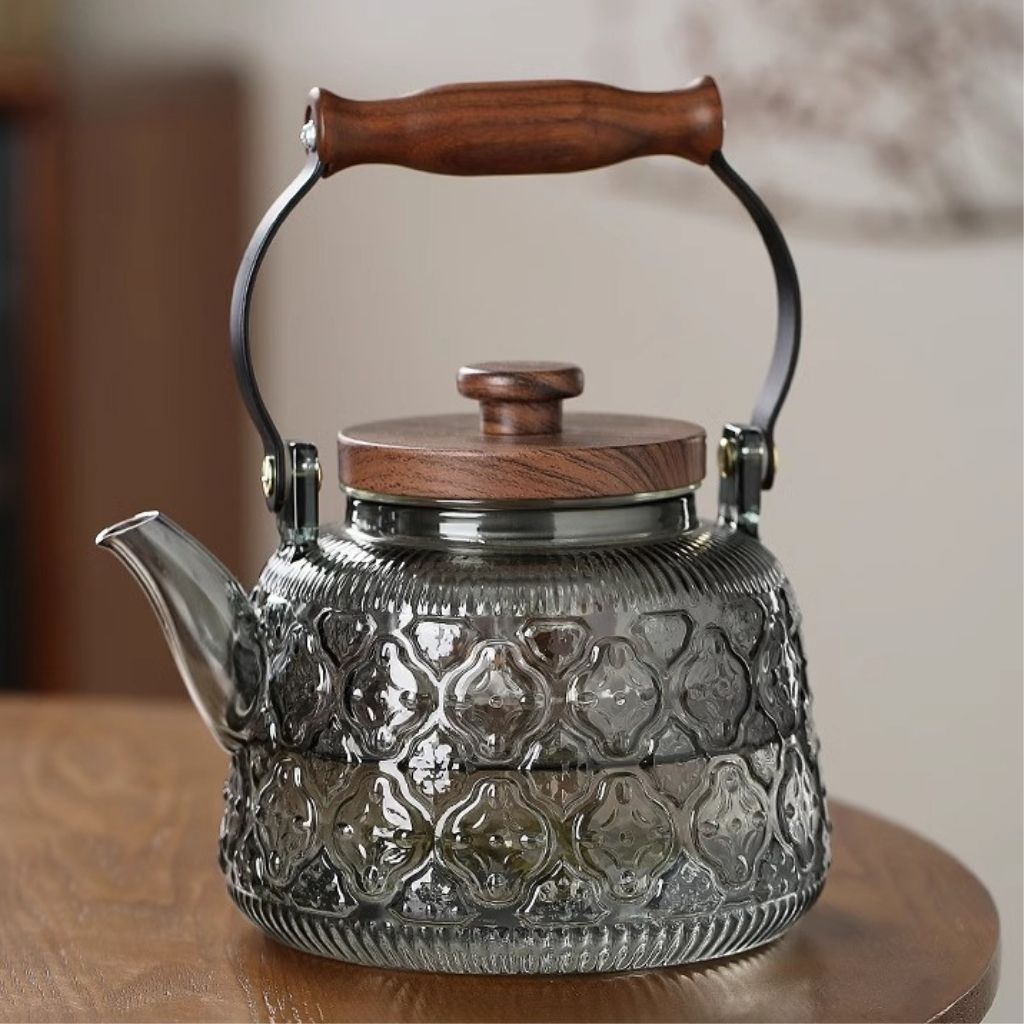Elegant Infuser Teapot with Wooden Handle - 1000ml