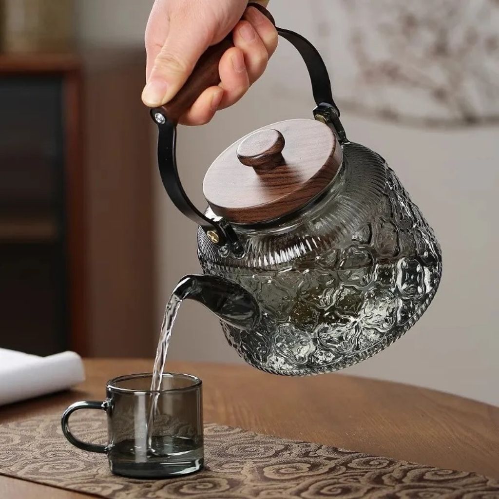 Elegant Infuser Teapot with Wooden Handle - 1000ml