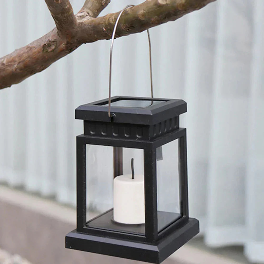LED Flickering Light Solar Lantern for Garden and Balcony Decor