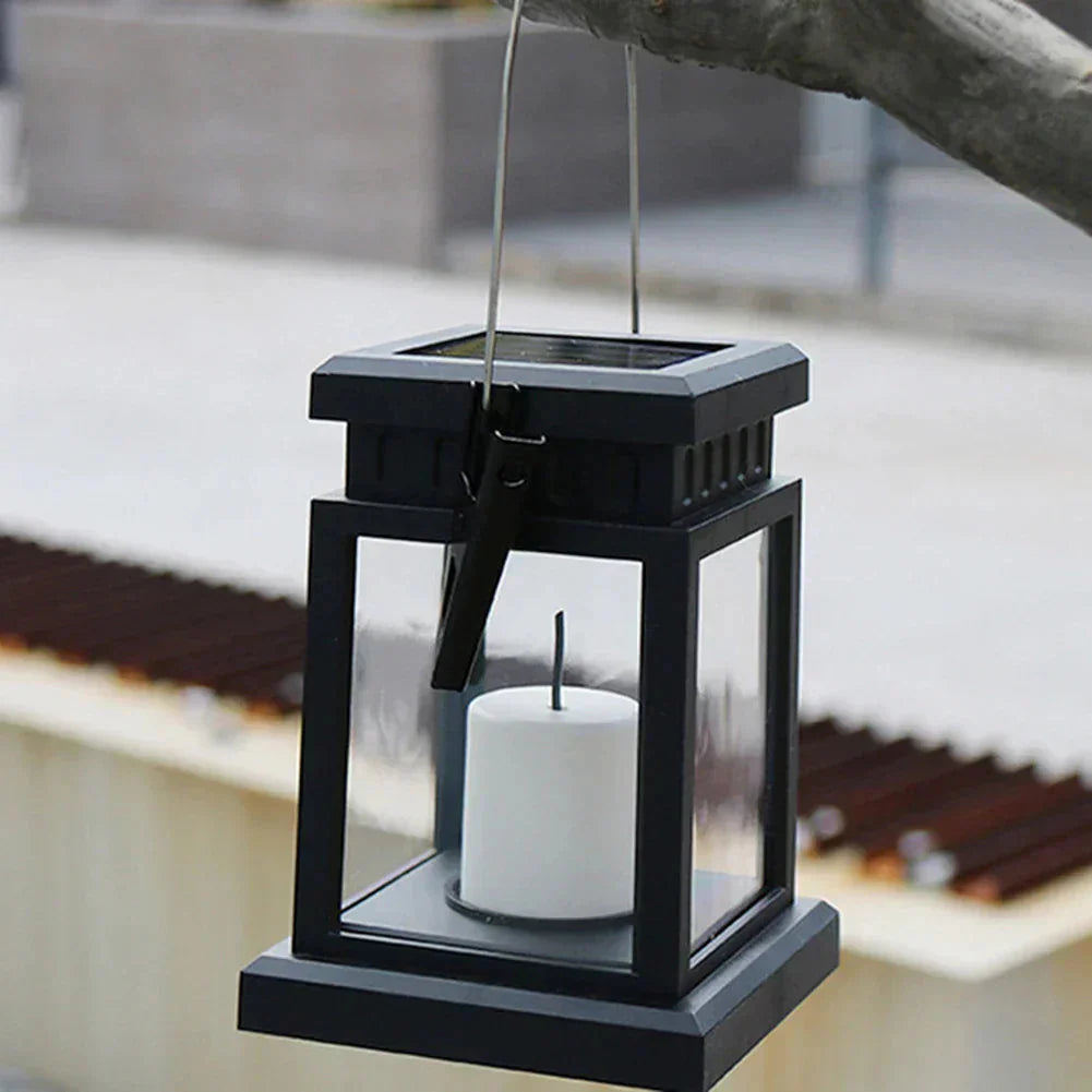 LED Flickering Light Solar Lantern for Garden and Balcony Decor