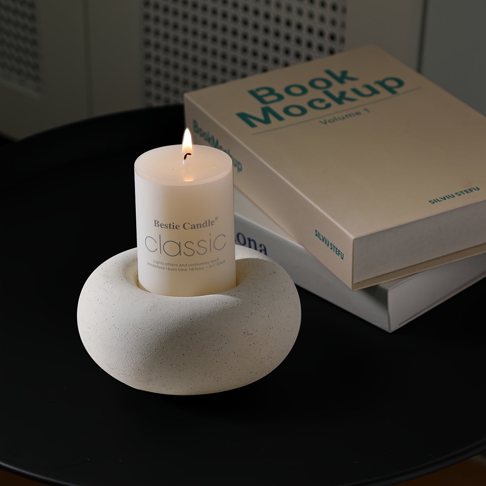 Elegant White Ceramic Candle Holder for Stylish Decor