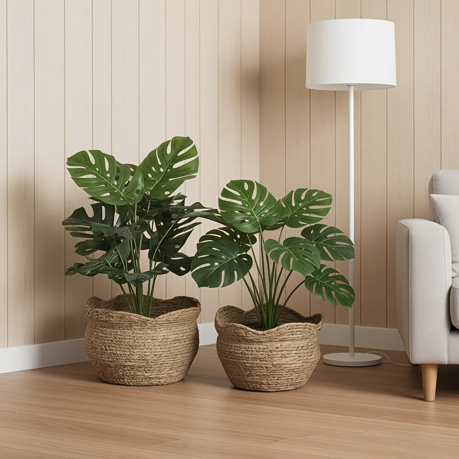 Woven Haven – Artisan Rattan Planter for Cozy Indoor Decor