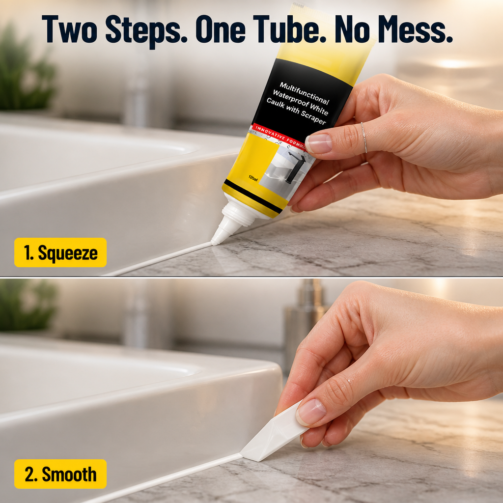 AquaShield™ — Reseal Kitchen and Bathroom Edges Without Using a Caulk Gun