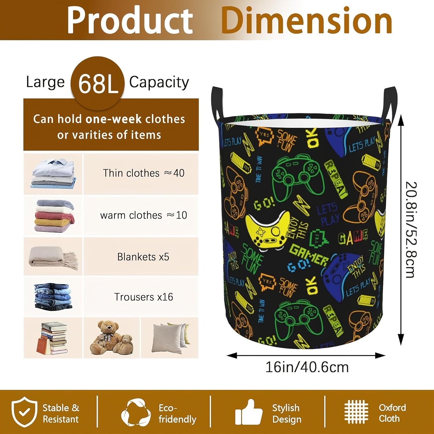 GameNest – Versatile Foldable Laundry Organizer