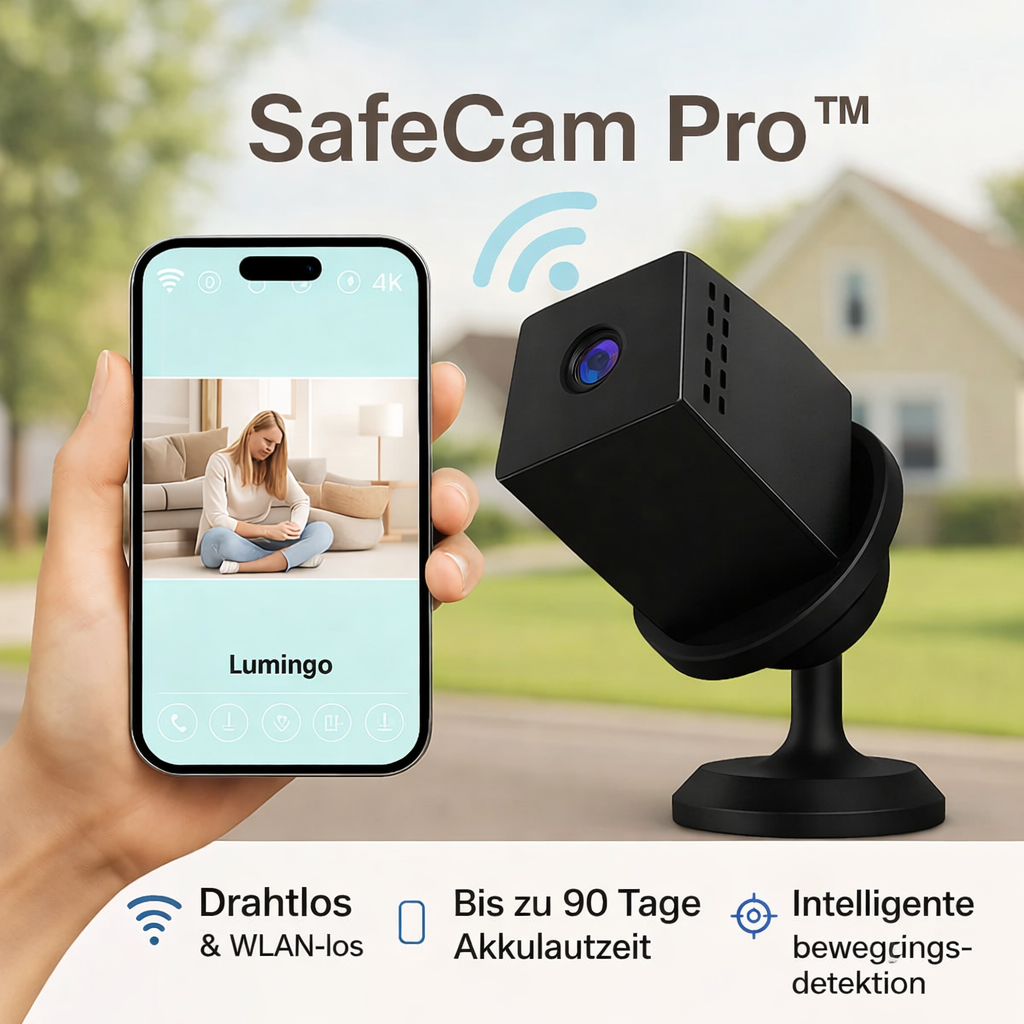 Security Camera | Ultra HD 4K Infrared Night Vision | Battery Powered | SafeCam Pro