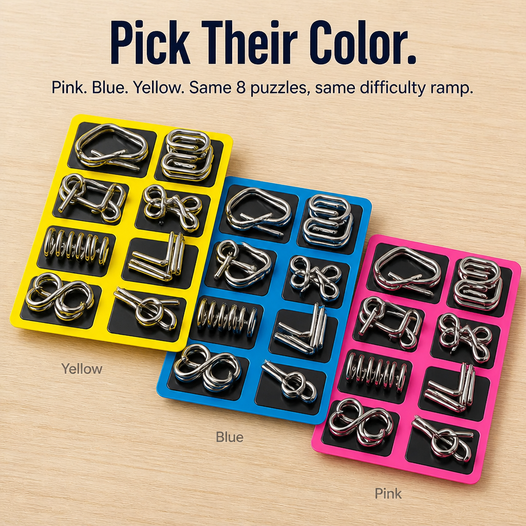 MindCrack™ — Draw Them Away From Screens With 8 Interactive Metal Brain Teasers