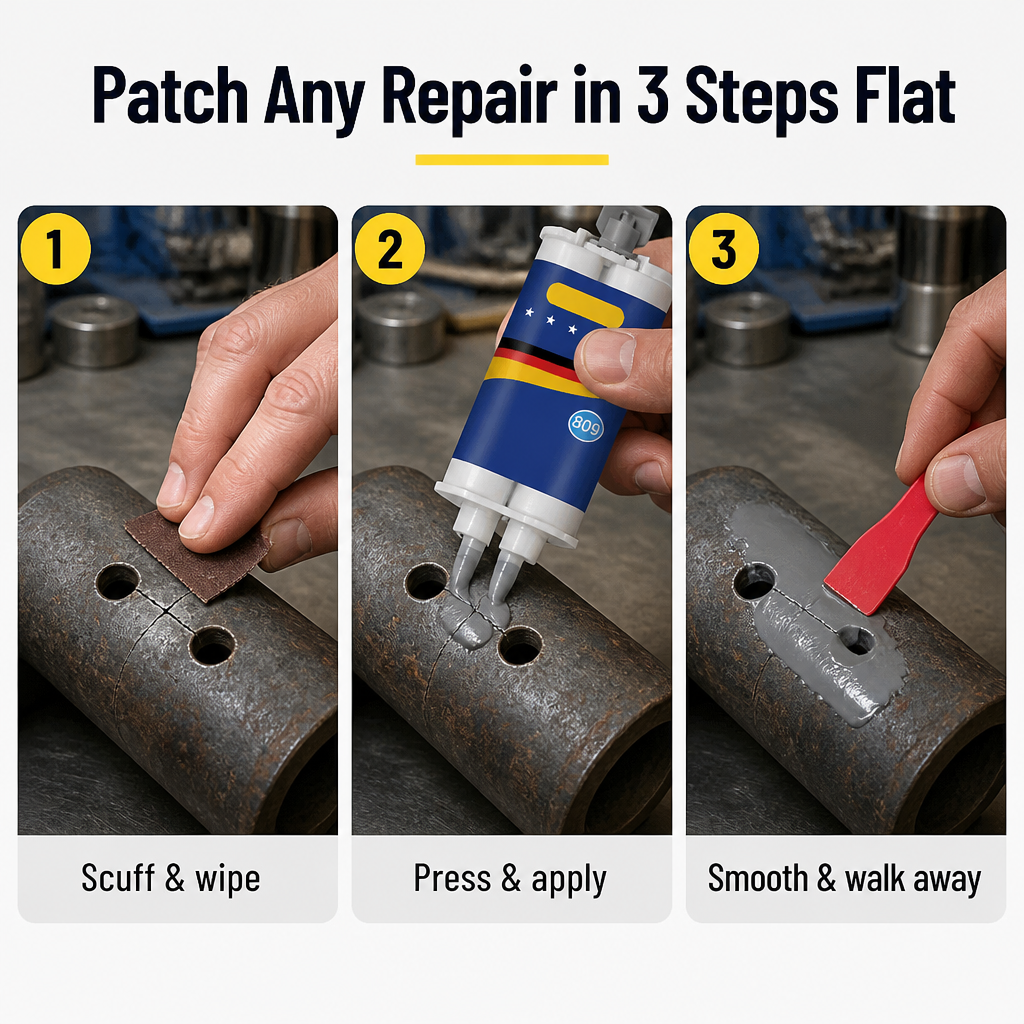 SteelBond Pro™ — Repair Cracked Metal in 60 Minutes Without Welding Tools