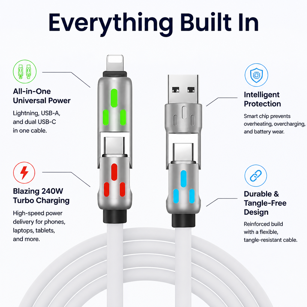 Voltara™ PowerFlex — Lightning-Fast Charging That Declutters Your Life and Protects Your Devices