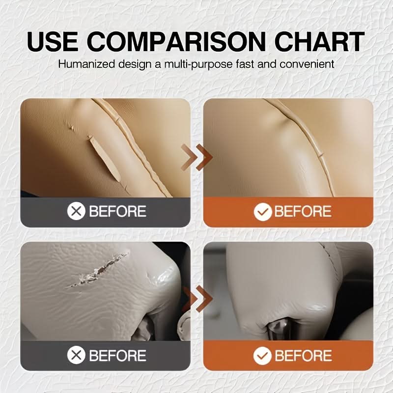 White Leather Repair Cream with Brush for Edge Filling