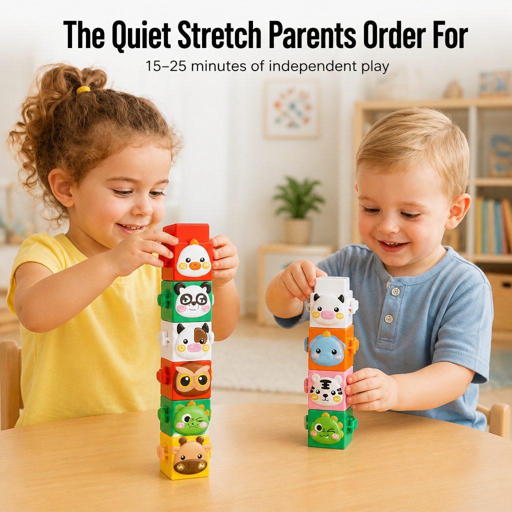 BrillieBlocks™ — Snap 12 Animal Pals Into Towers Kids Can’t Stop Building