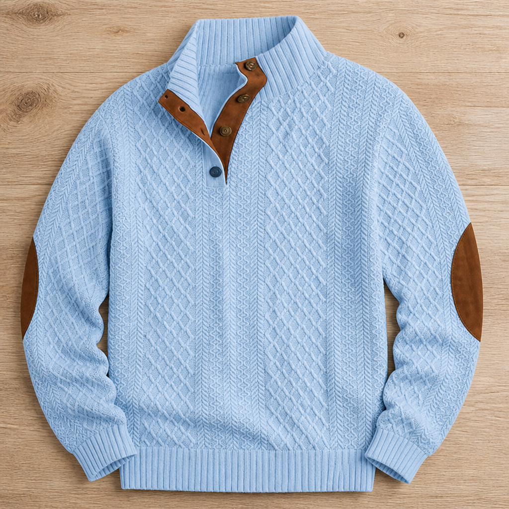 StriTex™ Jacquard Collar Sweater — Command Attention with Timeless Comfort and Rugged Style
