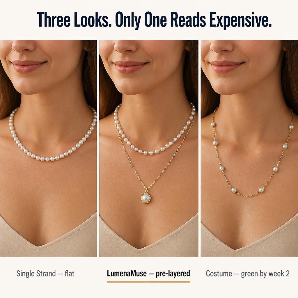 LumenaMuse™ — Rock the Layered Pearl Style Minus Tangled Chains