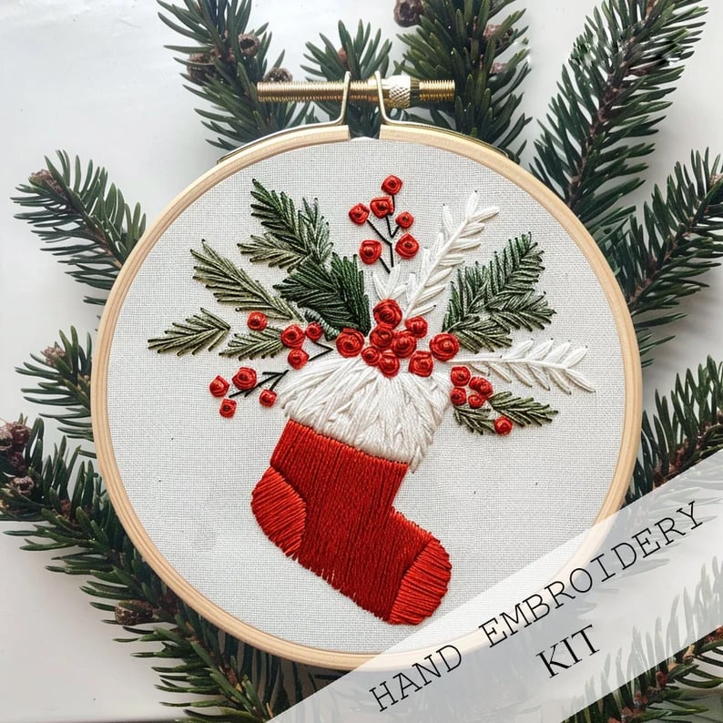 Winter Snowscape Embroidery Kit™ — Create Heartwarming Holiday Charm with Every Relaxing Stitch