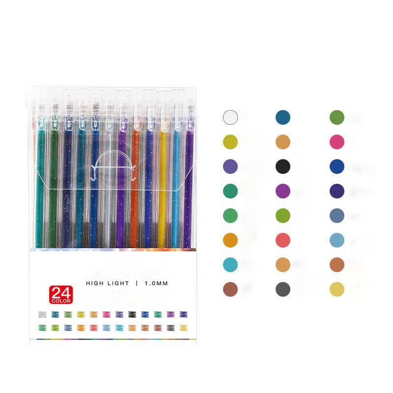 Glitter Gel Pens | Metallic Ink Pens | Smudge-Proof Sparkle Look | SparkleInk