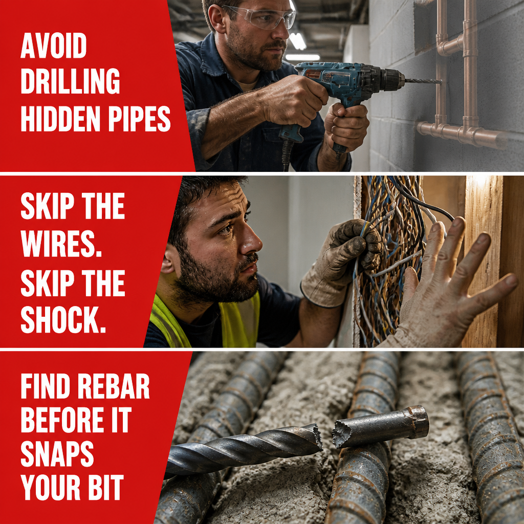 WallScout™ HW-710 — Locate Studs, Wires & Pipes Ahead of Drilling | 5-Mode Scanner