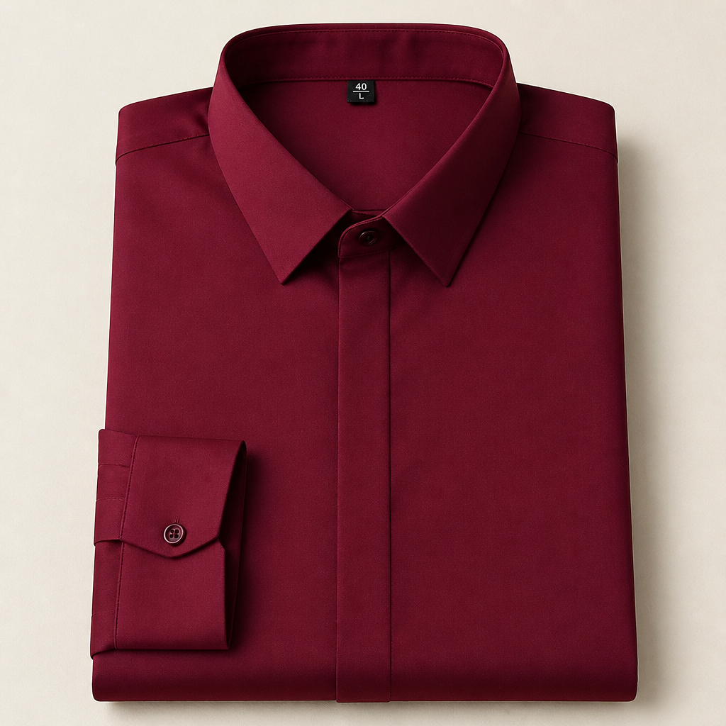 Maxton™ – Wrinkle-Resistant Slim-Fit Dress Shirt with 4-Way Stretch
