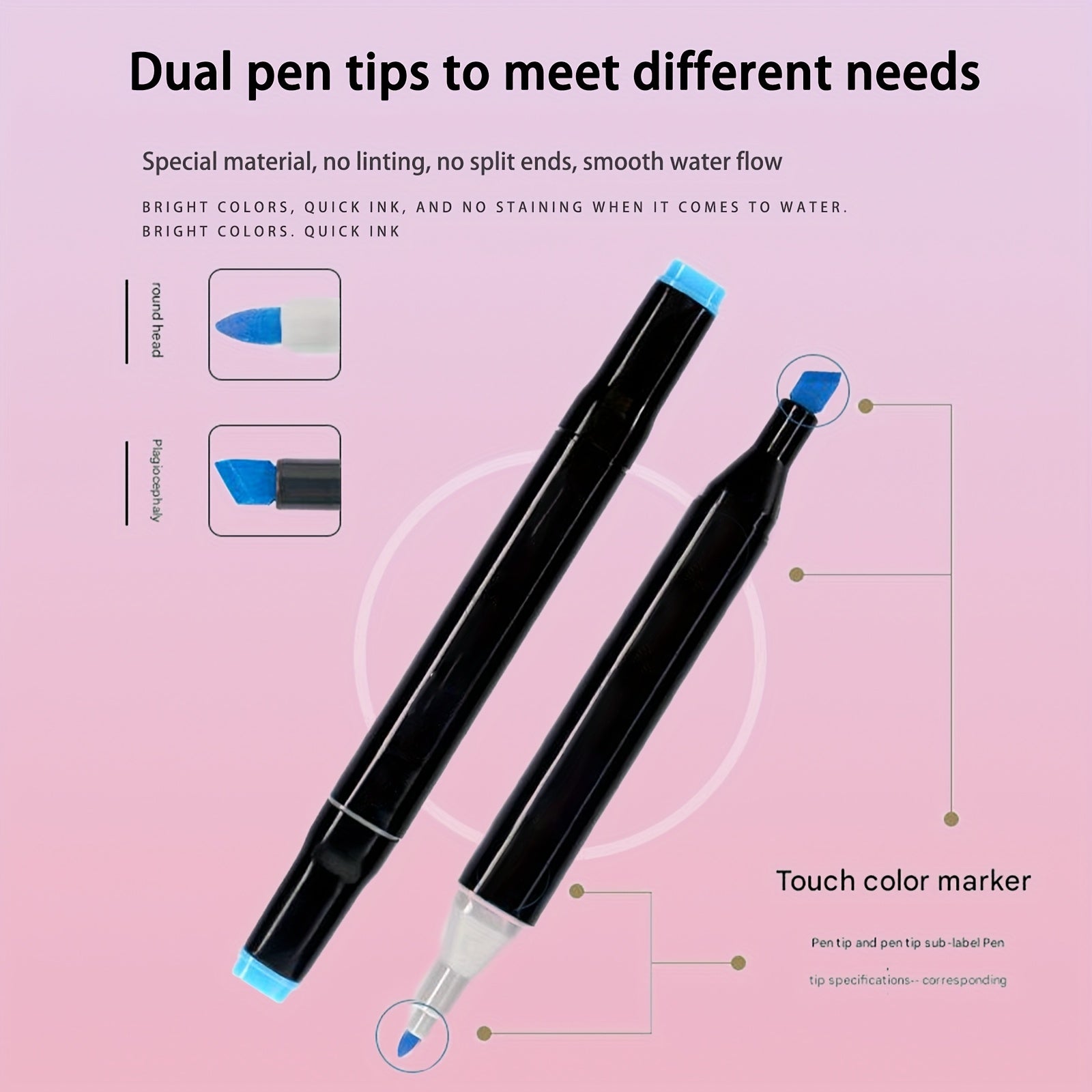 Double-Sided Marker Set with 168 Colors