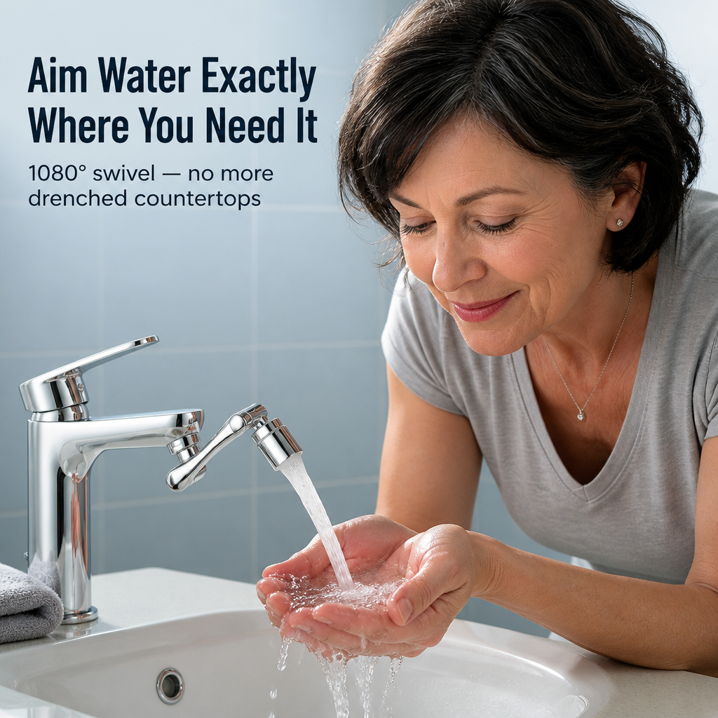 HydraFlex™ — No More Splashing, Access Every Sink Corner Instantly | 60-Day Guarantee